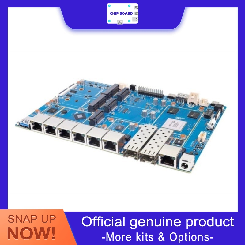 Bananapi Bpi R4 Wifi 7 - Çift 10GbE SFP+, 7x 1GbE/2.5GbE RJ45