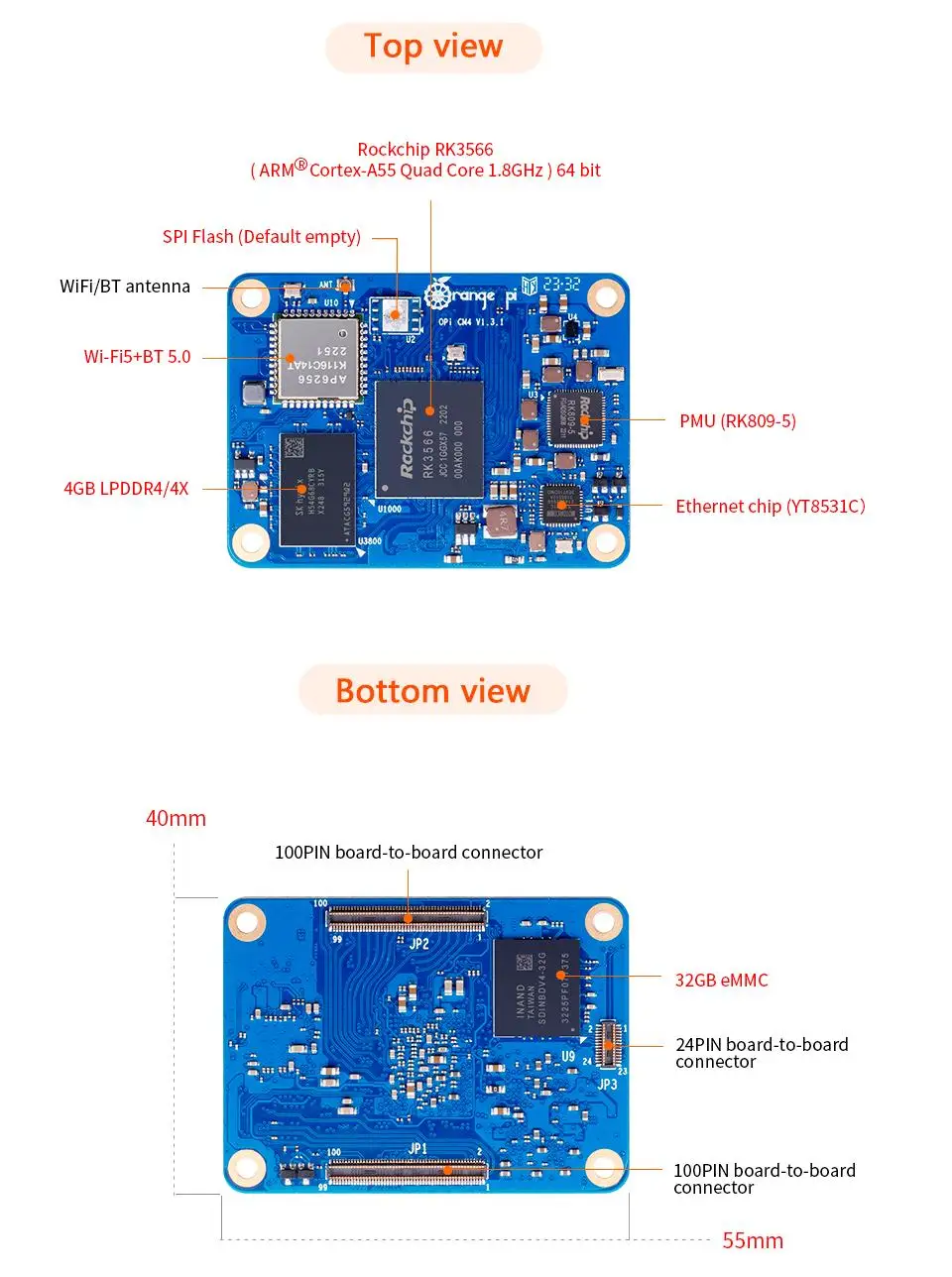 BoaMasMOrange Pi CM4 4GB RAM 3 - Compute Module 4 32Gb Wifi incelemesi ve fiyatı