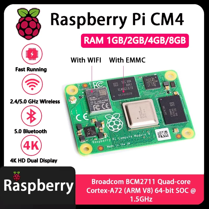Raspberry Pi CM4 1GB/2GB/4GB/8 - Compute Module 4 32Gb Wifi incelemesi ve fiyatı