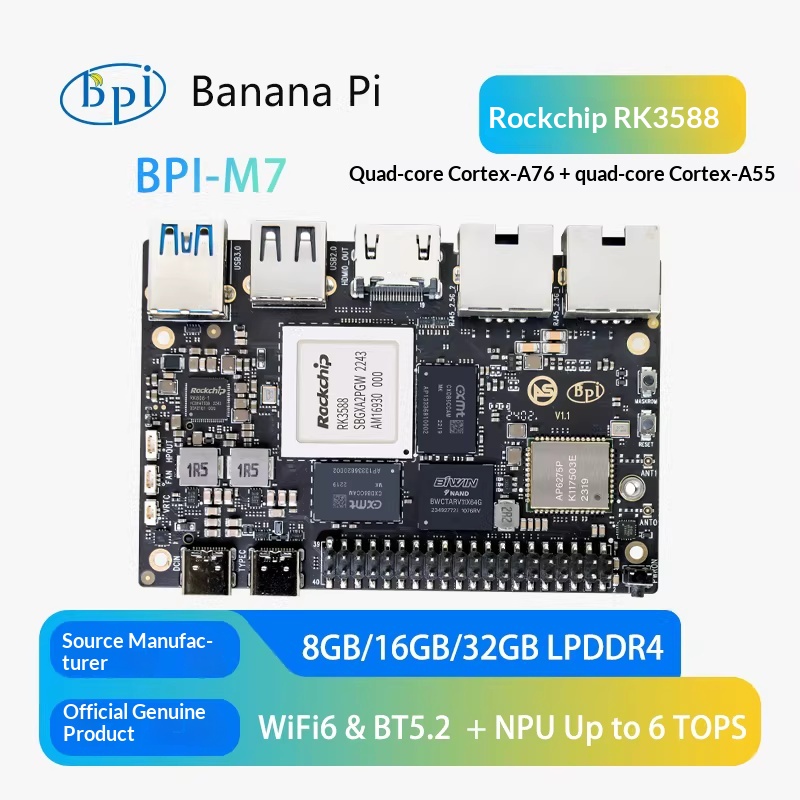 Banana Pi BPI-M7 Rockchip RK35 - Banana Pi Bpi M7 Rk3588 incelemesi ve fiyatı