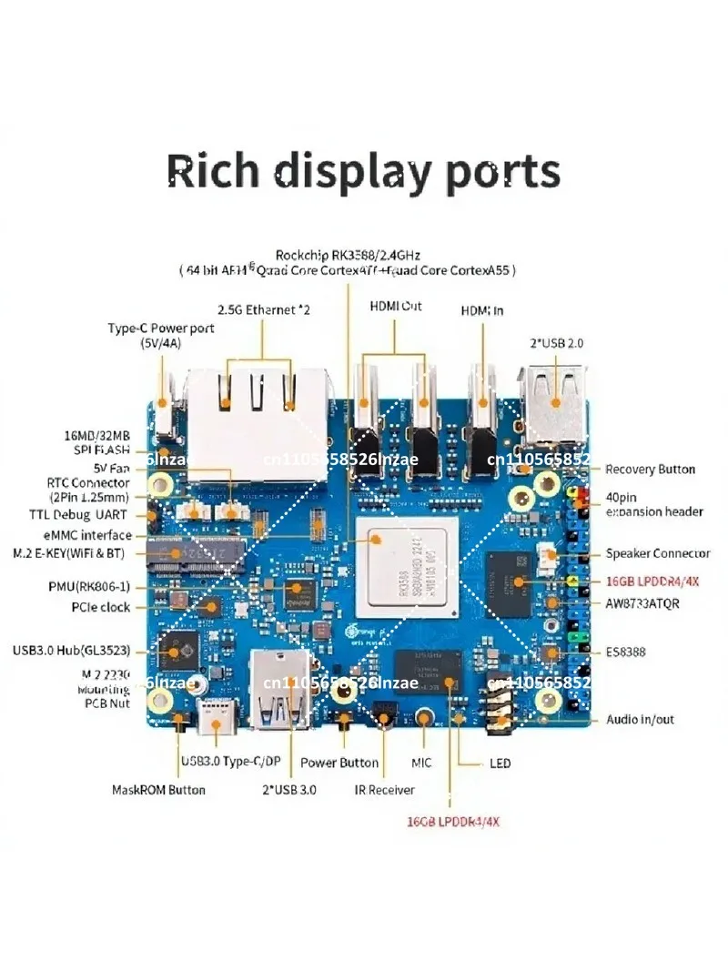 Orange Pi 5 plus Tek Kartlı Bi - Orange Pi 5 Plus 32Gb incelemesi ve fiyatı