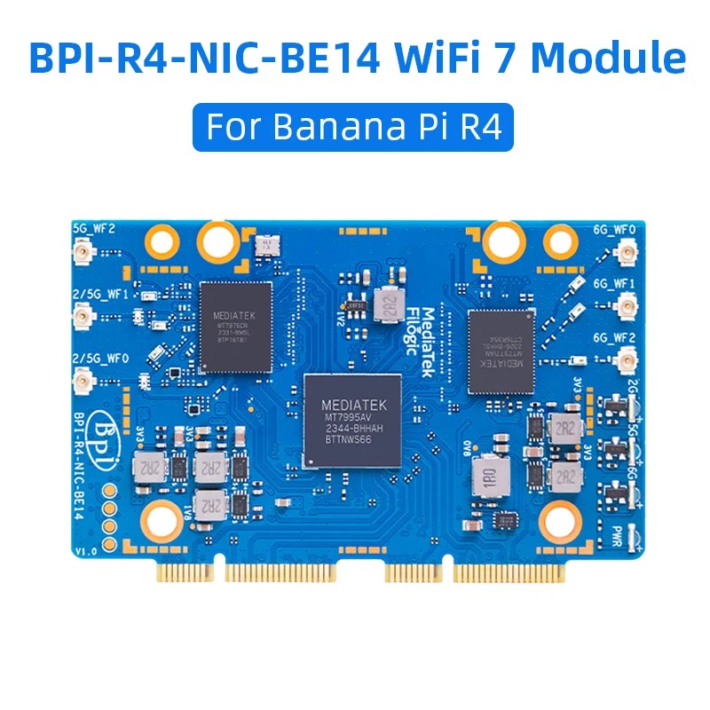 BPI-R4 BPI-R4-NIC-BE14 WiFi 7  - Bananapi Bpi R4 Wifi 7 incelemesi ve fiyatı